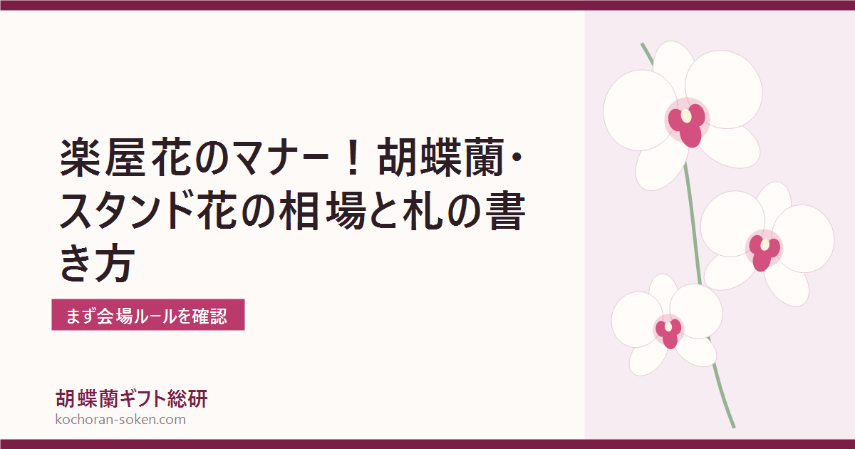 楽屋花・舞台花として贈る胡蝶蘭のマナーを解説するイメージ